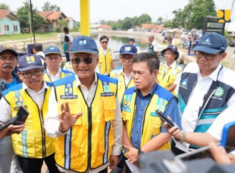 Menteri PU Dody Hanggodo Tinjau Rehabilitasi Saluran Induk Tarum Utara D.I Jatiluhur